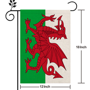 La décoration d'atmosphère unique de drapeau de jardin de cour du pays de Galles peut être adaptée aux besoins du client 18*12 dedans - Product Image 5