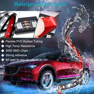 Lampu Strip LED Mobil Eksterior, Lampu Underbody Aksen Neon untuk SUV Multiwarna Kontrol Aplikasi BLE Kit Cahaya Strip LED - Product Image 5