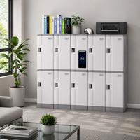 Ventes Flash : Armoire de Rangement de Bureau à 12 Portes avec Serrure Électronique, en ABS Étanche, Métal Durable et Résistant à la Rouille – Vente Directe Usine