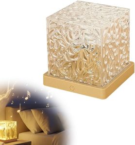 Lampada Atmosfera con Effetto Acqua Increspata, Luce Notturna, Regalo per Ragazze, Lampada da Comodino Dinamica con Effetto Fiamma e Aurora - Product Image 1