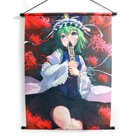 Pintura colgante de pared DIY de anime, mercancía artística, tela de terciopelo de piel de melocotón Gongduan, tela opaca de satén, transferencia térmica sin marco