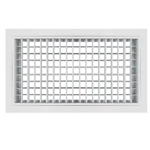Air ventilation Square diffuser with OBD aluminum rectangle double layer blades ceiling air outlet grille