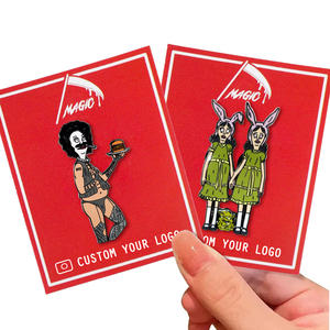 Hochwertige benutzer definierte Horror Emaille <span class=keywords><strong>Pin</strong></span> Abzeichen Frauen Brosche Anstecknadel Kleidung Accessoires - Product Image 1