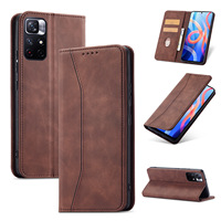 Casing Flip Pelindung Tahan Guncangan 360 Derajat untuk Redmi Note 15 14 13 12 11 Pro 5G Plus Penutup Magnetik Gaya Bisnis Vintage
