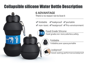 Elegante nueva plegable Billard Bola de silicona botellas de agua de deportes - Product Image 5