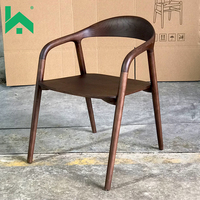Chaise de salle à manger en bois de hêtre massif antique de style européen avec finition en noyer et revêtement en tissu-Garantie 1 an