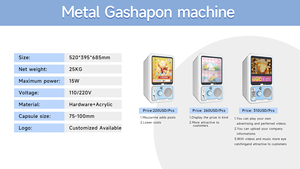 Originele fabrikant capsule speelgoed automaat mini twisted gacha gachapon automaat met muntinworp en kaartbetaling - Product Image 5