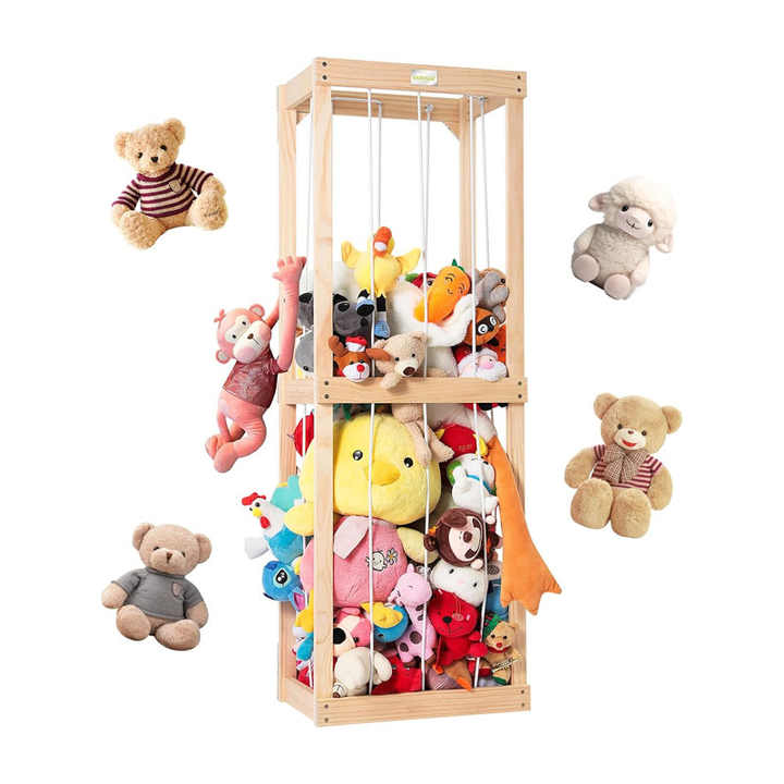 Organisateur à Peluches Transparent - Tube à Jouets Avec Roulettes, 3 Ou 4 étages, Pour Chambre D'enfant