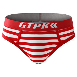 Caleçons tricotés rayés pour hommes grandes tailles, slips en coton respirant taille mi-haute, shorts tricotés doux et confortables pour usage quotidien - Product Image 5