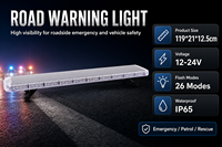 Feu de signalisation d'urgence routière à LED HB-740-10, protection IP65, fixation magnétique, matériau PC, écran non réfléchissant, sonore