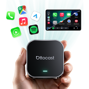 Ottocast Otto Plus 3 in 1 กล่องเชื่อมต่อไร้สาย Carplay Android Auto AI Box ระบบ Android 13 หน่วยความจำ 4+64G RAM/ROM ขยายได้สูงสุด 256GB ได้รับการรับรองมาตรฐาน CE FCC - Product Image 1