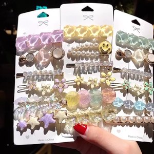 Vente en Gros Divers Styles Mode Coréenne Perles Épingles à Cheveux Cœur Barrettes en Strass Barrette <span class=keywords><strong>Cristal</strong></span> Set Accessoire Pour Femme - Product Image 5