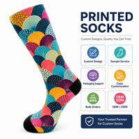 Chaussettes longues de sport personnalisées OEM, sans couture, respirantes, à séchage rapide, absorbant la transpiration, résistantes aux déchirures, imprimées, pour l'automne
