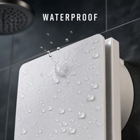 Ventilateur d'extraction de plafond étanche 4 pouces silencieux alimenté par courant alternatif 15W en plastique pour salle de bain avec volet anti-retour