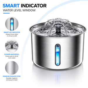 Fontaine à <span class=keywords><strong>eau</strong></span> pour animaux de compagnie en acier inoxydable, circulation automatique, filtration, alimentation USB, silencieuse, amovible, <span class=keywords><strong>distributeur</strong></span> d'<span class=keywords><strong>eau</strong></span> pour <span class=keywords><strong>chat</strong></span> et chien - Product Image 4