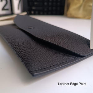 Venta al por mayor de encargo <span class=keywords><strong>del</strong></span> tamaño personal de viaje portátil Beige Negro Pu Cartera de cuero cierre a presión dinero en efectivo sobre bolsa de banco - Product Image 3