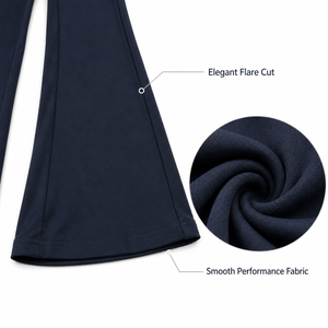 Conjuntos de Yoga para Mujer, Ropa Deportiva de 2 Piezas, Top Corto, Leggings Acampanados de Cintura Alta, Sin Costuras, de Spandex y Nailon, para Gimnasio y Fitness - Product Image 6