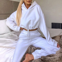 Ensemble de survêtements décontractés pour femmes : sweat à capuche à manches longues et pantalon de jogging – Vente en gros