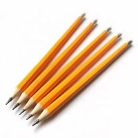 Crayon Jaune d'École OEM, Crayon en Bois Noir HB Personnalisé, Vente en Gros Pas Cher de l'Usine de Papeterie Chinoise pour OEM