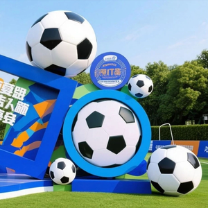Escultura de Balón de <span class=keywords><strong>Fútbol</strong></span> de FRP de Alta Calidad para Exteriores, Estatua Gigante de Fibra de Vidrio para Plaza de la Ciudad - Product Image 5
