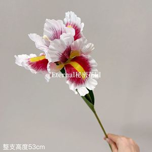 Fleur d'iris artificielle Eternal Secret Garden, 53 cm, en plastique et soie, pour décoration de mariage et de maison - Product Image 1