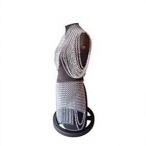 Metal Chainmail Armor Set Irregular Shape Fashion <b>Crop</b> <b>Top</b> And Skirt Wedding Costume Jewelry Fashion Wear - Product Image 5
