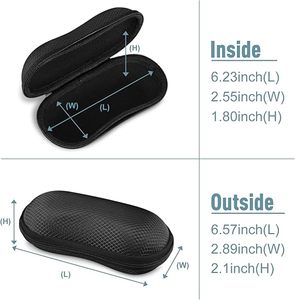 Sunglasses <b>Case</b> Hard EVA Shell Shockproof Sport <b>Glasses</b> <b>Case</b> Travel Zipper Eyeglasses Holder <b>Case</b> - Product Image 3