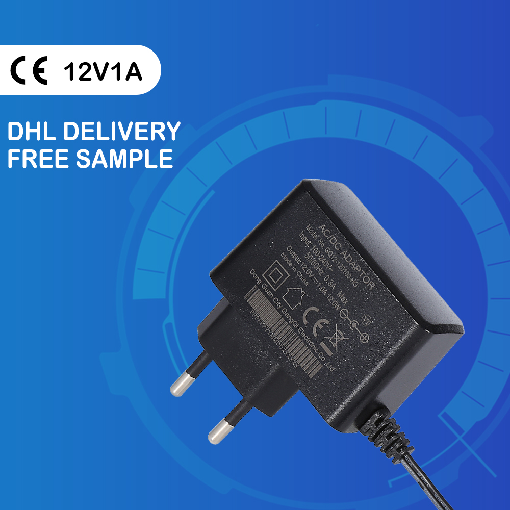 Адаптер переменного и постоянного тока 12 В 1 а штепсельная вилка европейского стандарта, переменный ток, постоянный ток 1 А, адаптер питания для светодиодной подсветки
