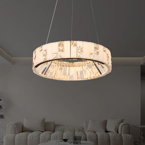 Cloudstone Round Pendant Nordic Living Room Dining Room Duplex <strong>Building</strong> Bedroom Crystal New Whole House <strong>Lighting</strong> <strong>Fixture</strong> - Product Image 3