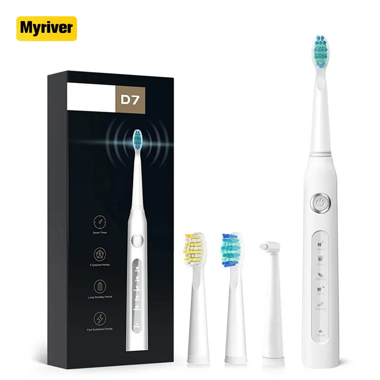 Myriver melhor escova de dentes sônica, esterilização automática, elétrica, recarregável, escova de dentes inteligente