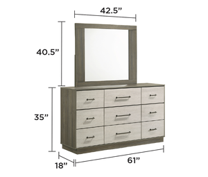 Modern 5-Piece Full Bedroom Set with <b>Convertible</b> & Adjustable <b>Bed</b> Wood in Beige & Brown Home Bedroom Furniture - Product Image 4