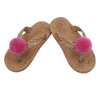 Pantoufles d'été pour femmes pantoufles tissées naturelles style dame sandales à jacinthe d'eau fabriquées au Vietnam Manufacture