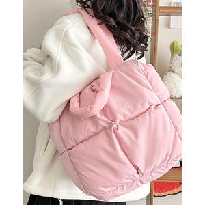 Sac à main en nylon et denim de grande capacité de style coréen Sac fourre-tout polyvalent à la mode pour l'automne et l'hiver Doux et élégant - Product Image 2