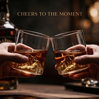 Verre transparent de style japonais moderne avec vue sur le mont Fuji pour l'eau, le café, le vin, le whisky