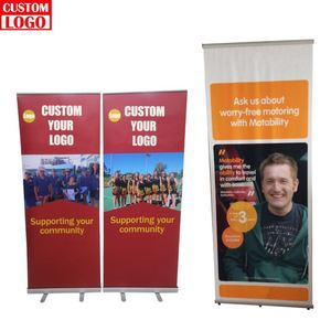 Durable Pull up Banner Retractable <b>Roll</b> up Display Stand for Exhibition Advertising Trade Show Signage Wall with Carry <b>Bag</b> - Product Image 1