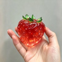 Jouet anti-stress en forme de fraise à presser, transparent, sensoriel, fantaisie, pour la décompression