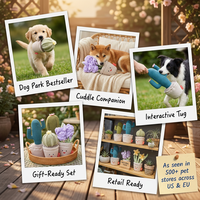 Jouets pour chiens en peluche en forme de plantes en pot, cactus et succulentes, couineurs, interactifs, à mâcher pour chiots, durables, en peluche, pour animaux de compagnie de jardin