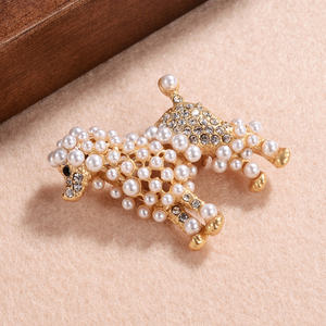 <span class=keywords><strong>Broche</strong></span> élégante en imitation perle, badge mignon en forme d'animal, bijoux de mode pour femmes, accessoires vestimentaires unisexes - Product Image 6