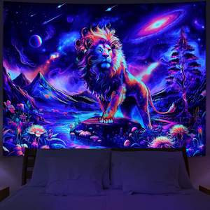 Tapisserie murale décorative légère de qualité supérieure, personnalisée, fluorescente, résistante à la décoloration, imprimée sur mesure, tapisserie UV - Product Image 5