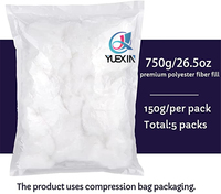 750g/26.4oz White Polyester Fiber Fill, Fluff Stuffing High Resilience Polyfill Fiber