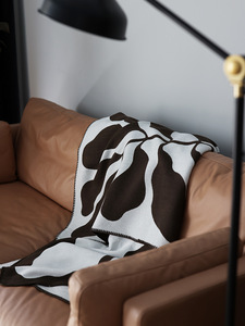 Manta de punto de lana Sherpa ligera, edredón de cama/sofá de tamaño personalizado de alta calidad en estilo liso a cuadros de Color sólido - Product Image 4