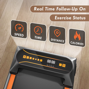 Tapis de course <span class=keywords><strong>électrique</strong></span> 2,25 CV avec inclinaison automatique, mini tapis de marche compact et plat pour la maison et la salle de sport, installation facile - Product Image 4