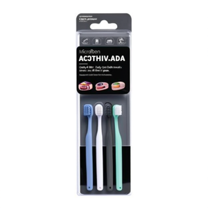 Juego de cepillos de dientes de microfibra con cabezal pequeño, 4 piezas, cuidado bucal diario, para todo tipo de piel - Product Image 2
