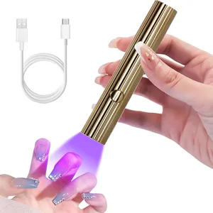 Mini UV LED Nail Dryers 3W Portable Quick Nail Drying <b>Lamp</b> USB Rechargeable Mini Flashlight Pen For Nail Gel Curing Salon Tools - Product Image 1