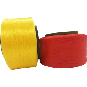 China supplier high tenactiy industry polyester yarn dyed fdy pp webbing yarn bright FDY multifilament yarn for tape