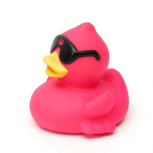 Wholesale 3 Inch Pvc Sunglasses Rubber Duck <b>Bath</b> Toys Assorted Designs for Baby Kids Shower Unisex Features Floating - Product Image 1