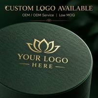 Boîte Cadeau Ronde Personnalisée de Luxe avec Logo, Vert Forêt, Emballage Cylindrique Rigide, Dorure à Chaud, Vernissage UV Sélectif, Boîtes à Bijoux OEM ODM