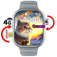 Reloj Inteligente 6+64G, Pantalla HD de 2.02 Pulgadas, Batería Grande de 980mAh, 2 Correas, GPS, Wifi, Cámara Giratoria, Video, SOS, Tarjeta SIM 4G 5G, Whatsapp, Youtube