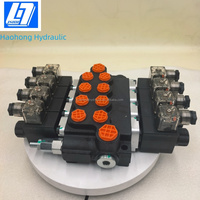 Dispositif de commande à distance sans fil équipé, 4 bobines, 50L/min, électrovanne directionnelle hydraulique à double action 12V/24V