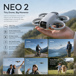 Dron FPV Neo 2 para Principiantes |   Dron Ligero Plegable con Cámara 4K para Fotografía Aérea |   Suministro al por Mayor - Product Image 2